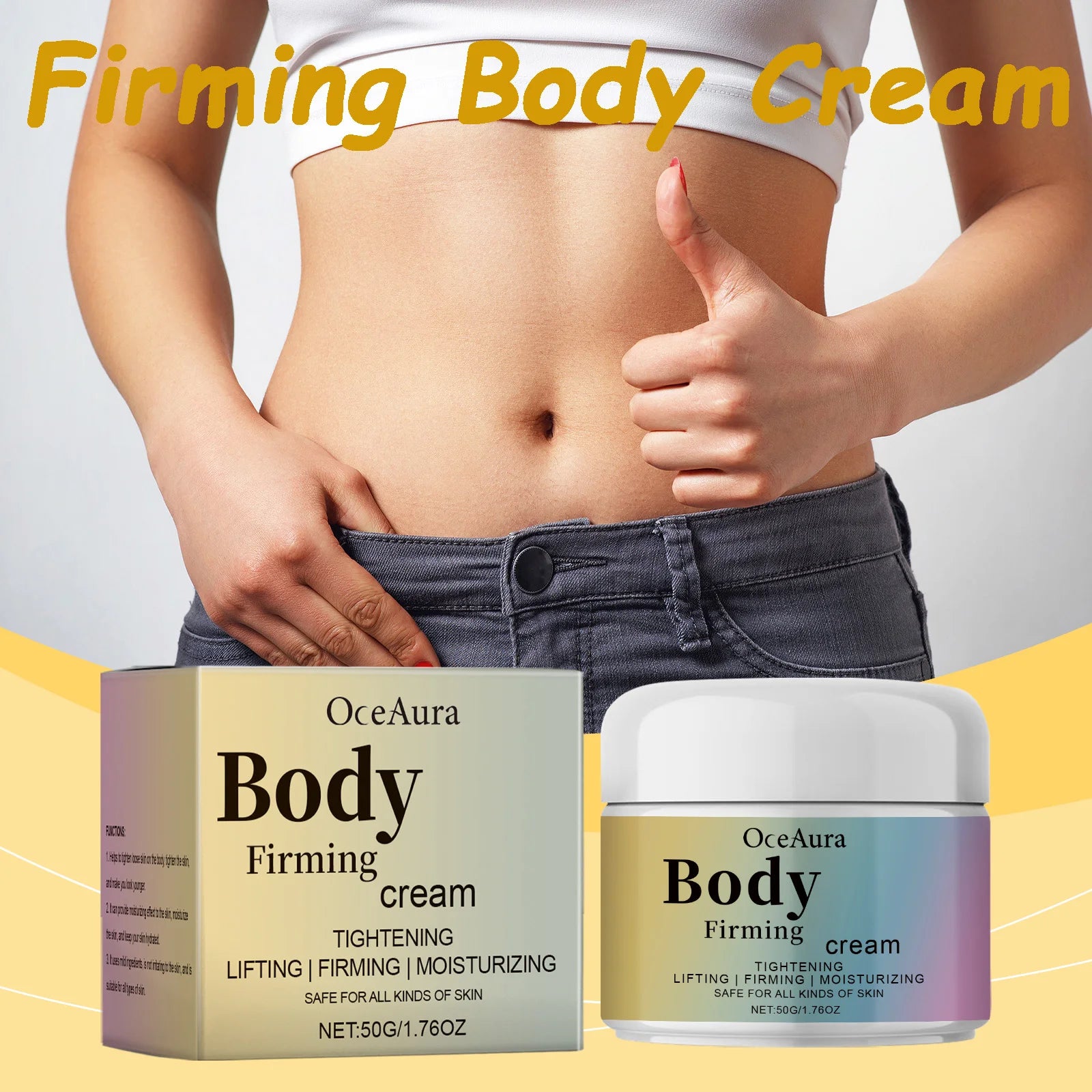 OceAura Collagen Firming Body Cream – Tighten & Lift Skin 50g Firming Body Cream Oasis Select