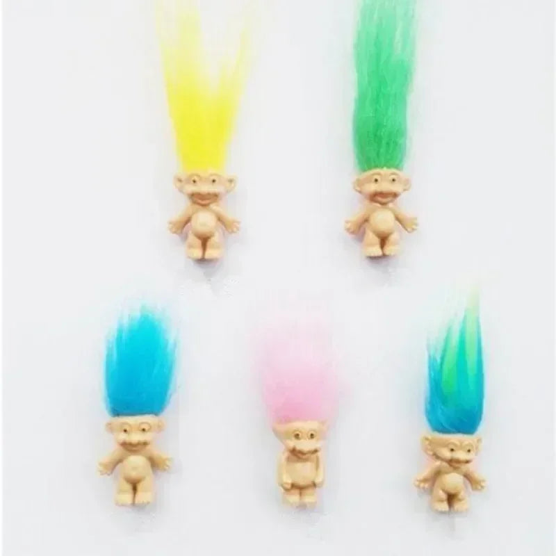 5/10Pcs Mini Troll Dolls Anime Action Figure Colorful Hair Family Members Models Collection Kid Toy for Home Decoration Gift Oasis Select Family A