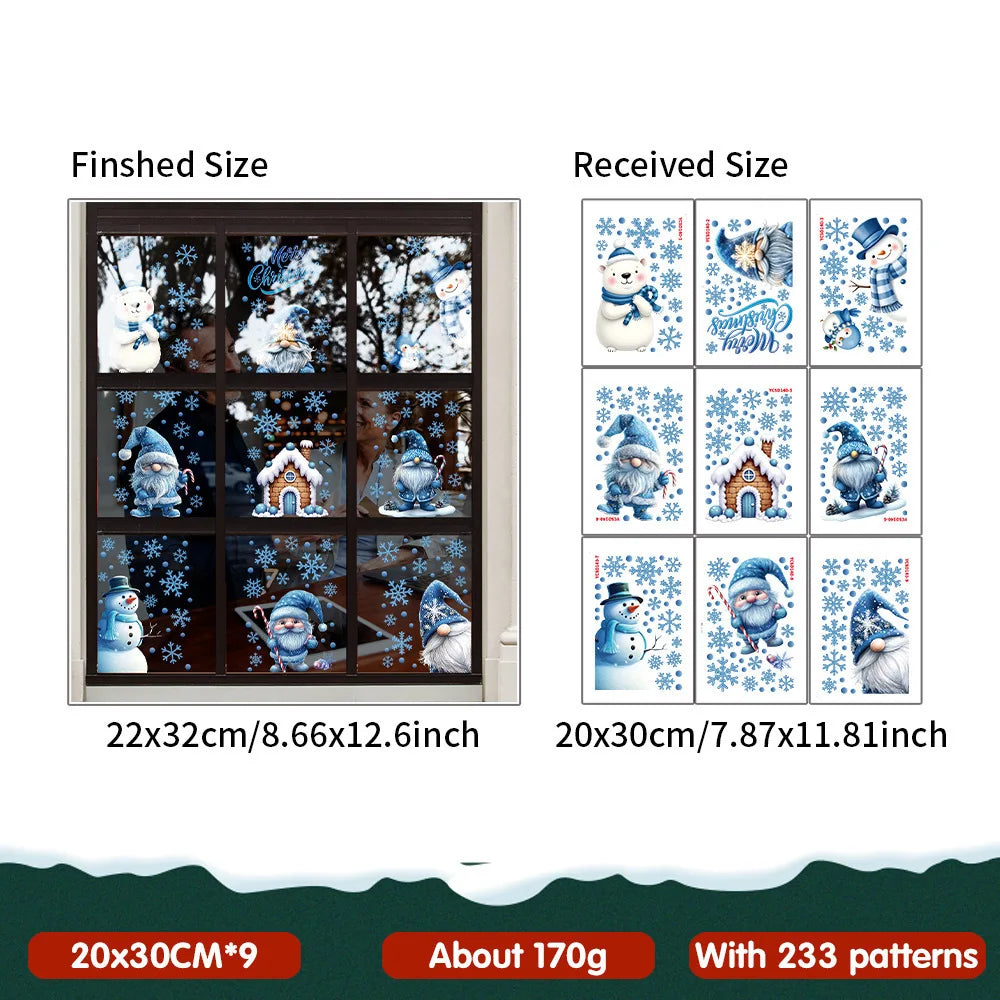 Christmas Santa Claus Static Stickers Door Decorations Window Displays Glass Stickers Festive Atmosphere Oasis Select YCSD140