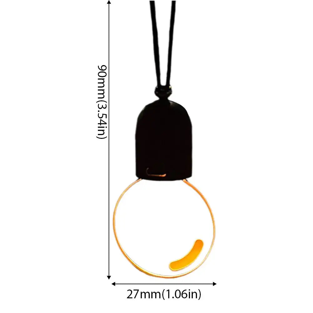 Retro Bulb Car Rearview Mirror Pendant – Warm White LED