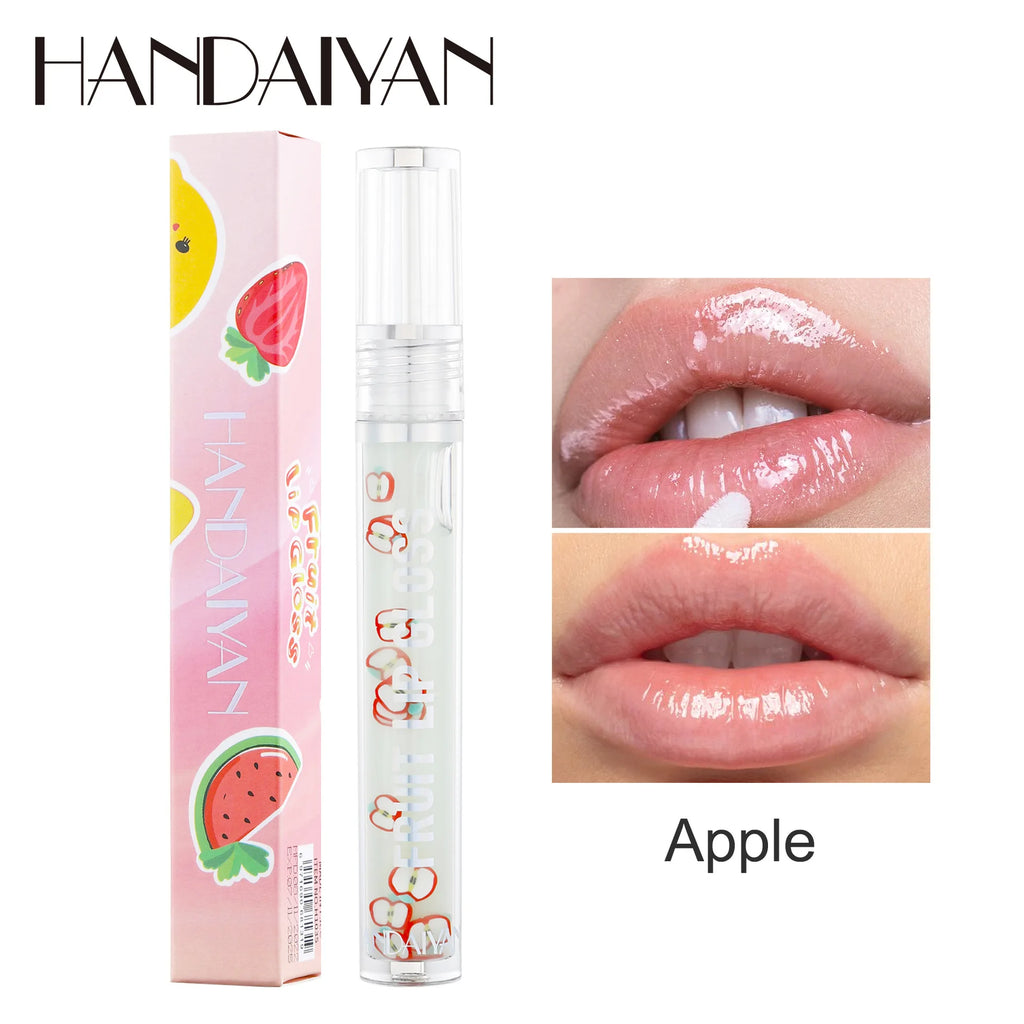 Glossy Lip Oil Moisturizer Transparent Fruit Flavor Shine Hydration Water Like Tinted Nourishing Care Gloss Oasis Select Apple