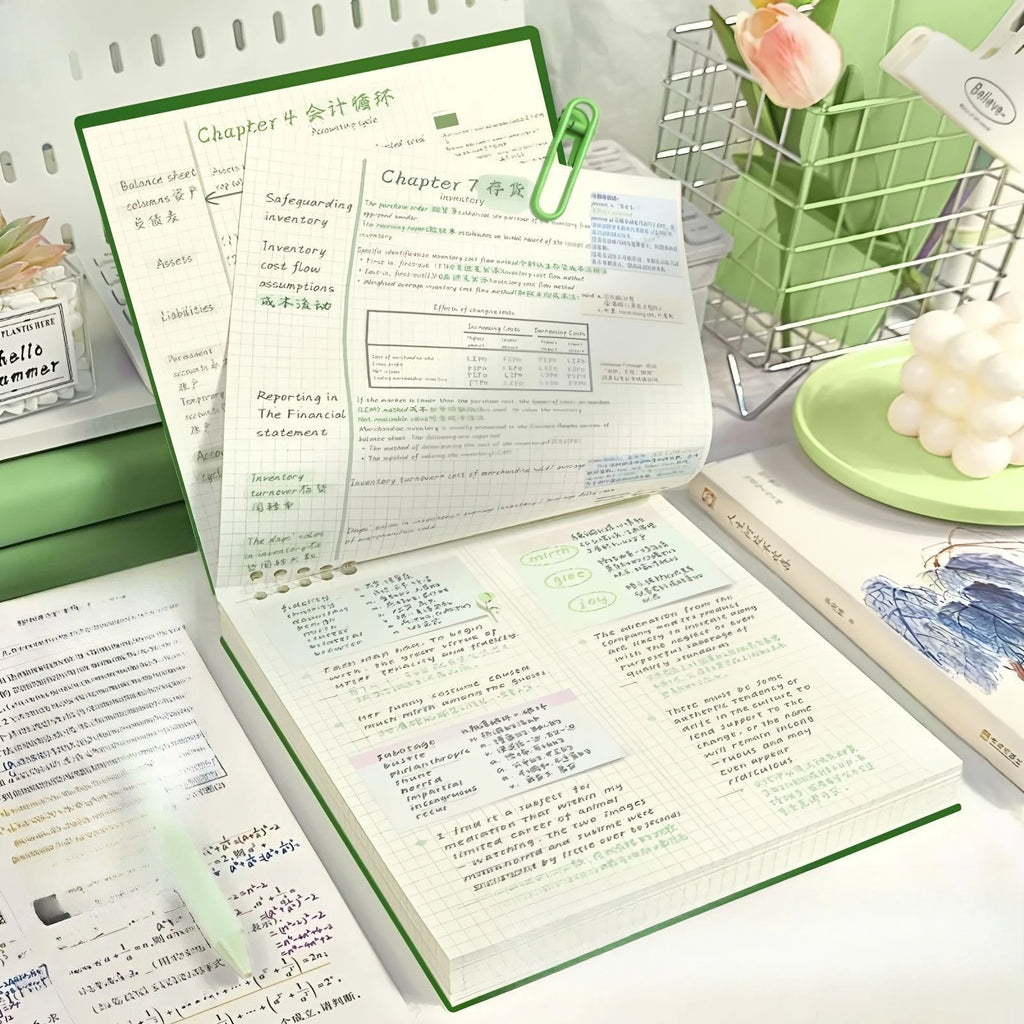 Grid Notepad B5 Sketch Book Notebooks Leaf Notebook Diary Flip Stationery Journal Writing Pads Office School Supplies Oasis Select