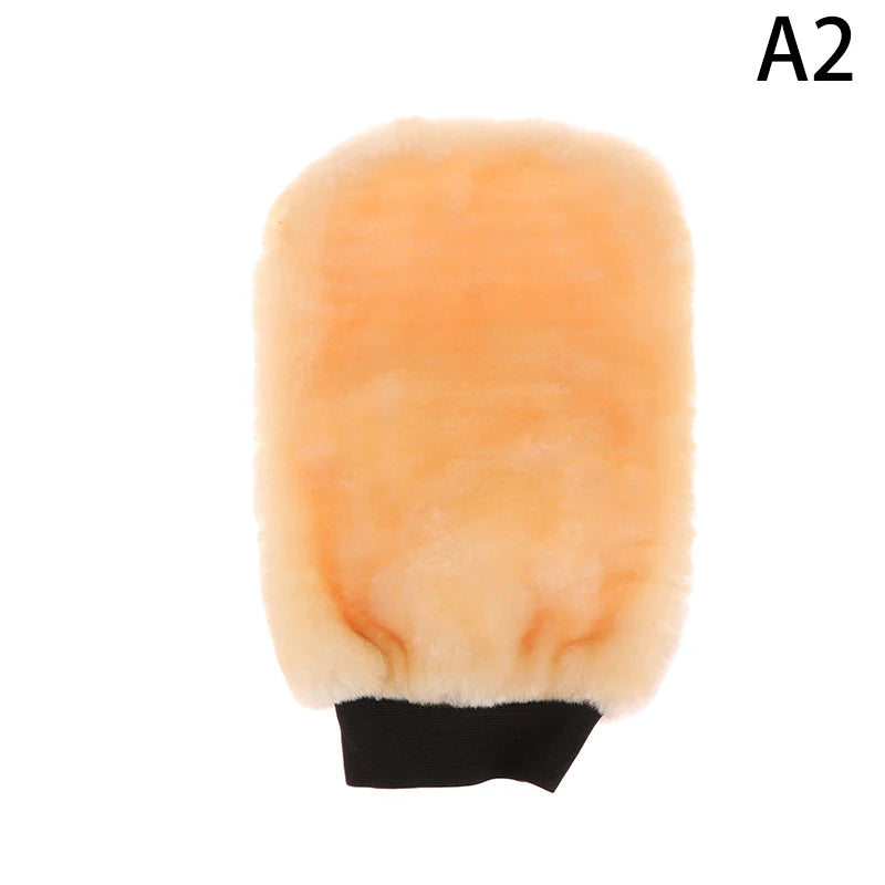 Car Soft Polishing Glove Artificial Wool Car Washing Gloves Water Absorption Micro Fiber Car Wash Mitt For Glass Plastic Leather Oasis Select A2