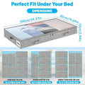 Clothes Storage Bins Under Bed Storage Containers Large Capacity Blanket Box for Bedding Quilt Comforter Sweater Shoes Bedroom Oasis Select Gray