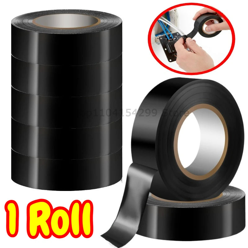 6/10m High-temperature Insulation Tape Resistant Black Flame Retardant Electrical Tape Insulating Adhesive for Industrial Househ Oasis Select 1Roll 16mm 10M