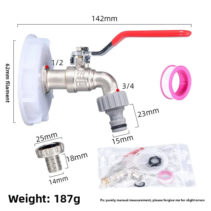 1/2 Inch Brass Garden Irrigation Faucet Water Tap Single Outlet Valve for IBC Tank Antifreeze Outdoor Balcony Garden Accessories Oasis Select B