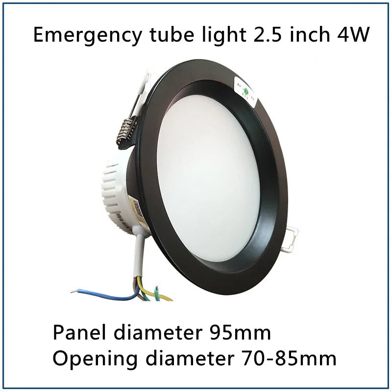 SHINEKNOT Dual-Function Emergency LED Downlight | Black Panel