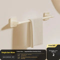 Punch-Free Wall Mount Towel Bar & Rack – No Drill Aluminum
