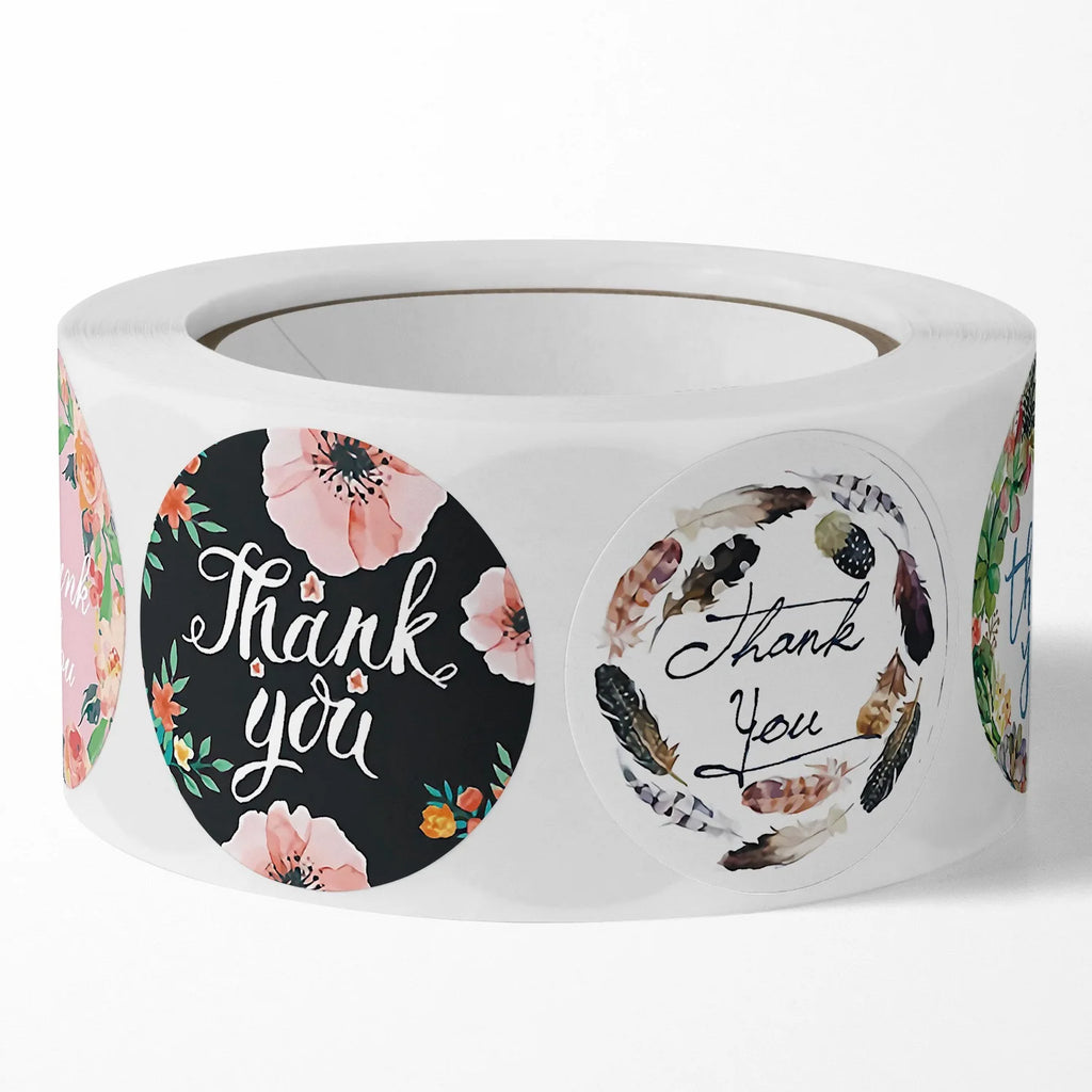500pcs/roll label stickers, wedding decoration stickers, takeaway seal sticker labels thank you label stickers Oasis Select