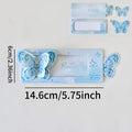 3D Butterfly Greeting Card Pull-Tab Surprise Letter with Envelope Birthday Card for Her Kawaii Cartoon Stationery Gift Bestie Oasis Select blue