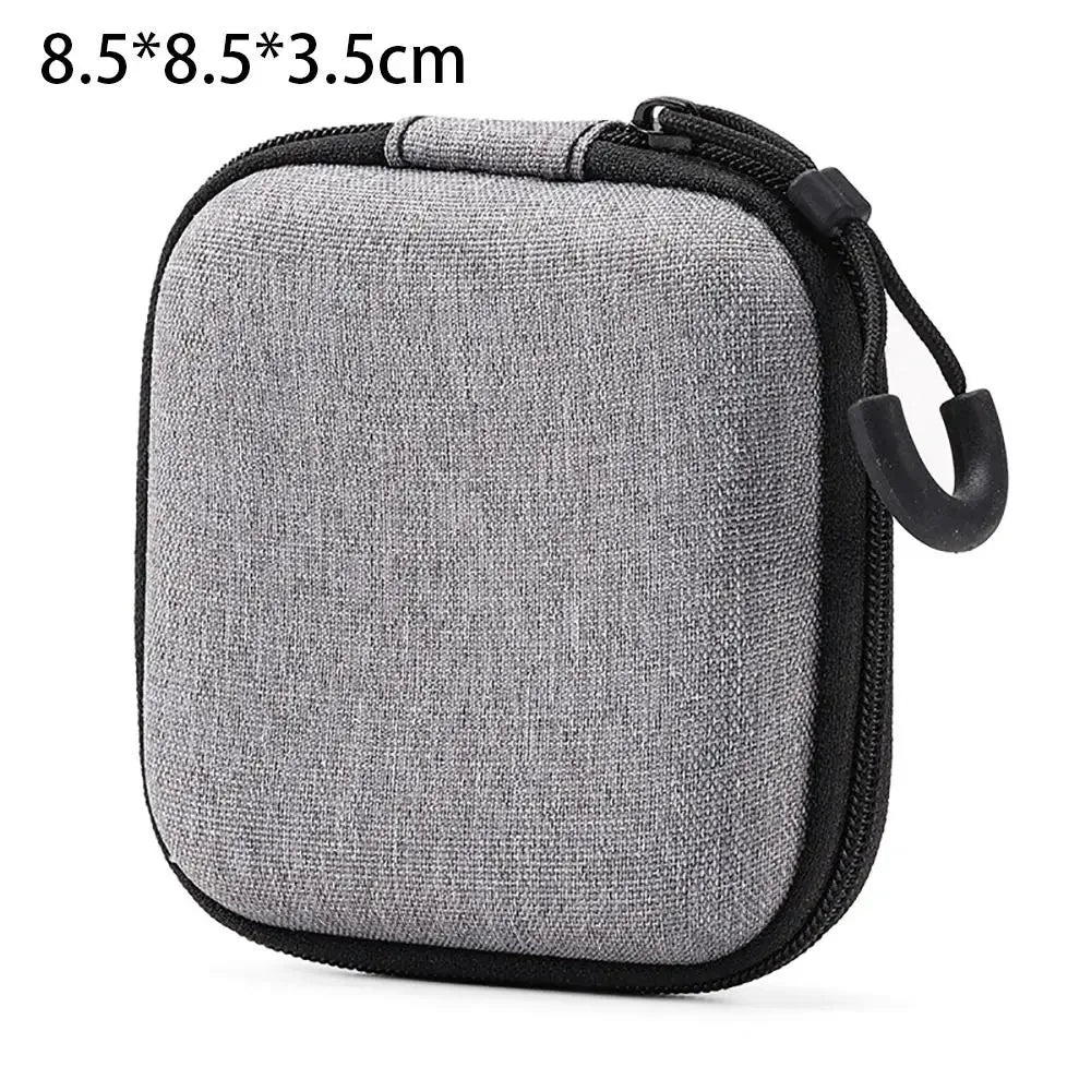 1Pc EVA Storage Bag Earphone/Phone/Charging Cable Pouch Carrying Bag Mini Zipper Earphone Case Portable Digital Accessories Oasis Select 8.5x8.5x3.5cm
