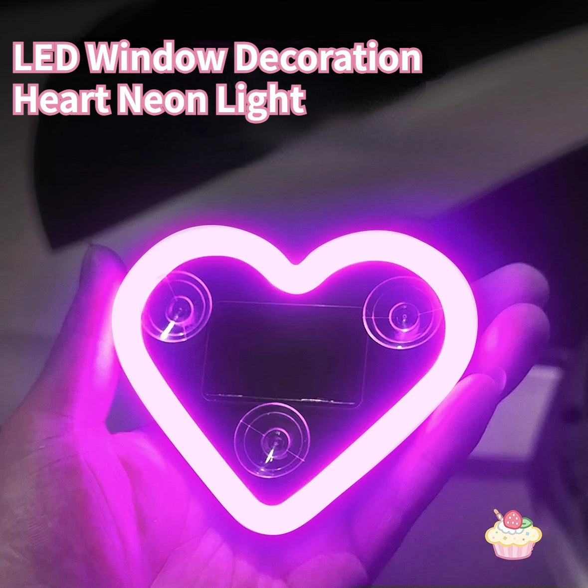 New car solar triangle window heart-shaped light emitting heart-shaped atmosphere light interior wiring free LED atmosphere lamp Oasis Select