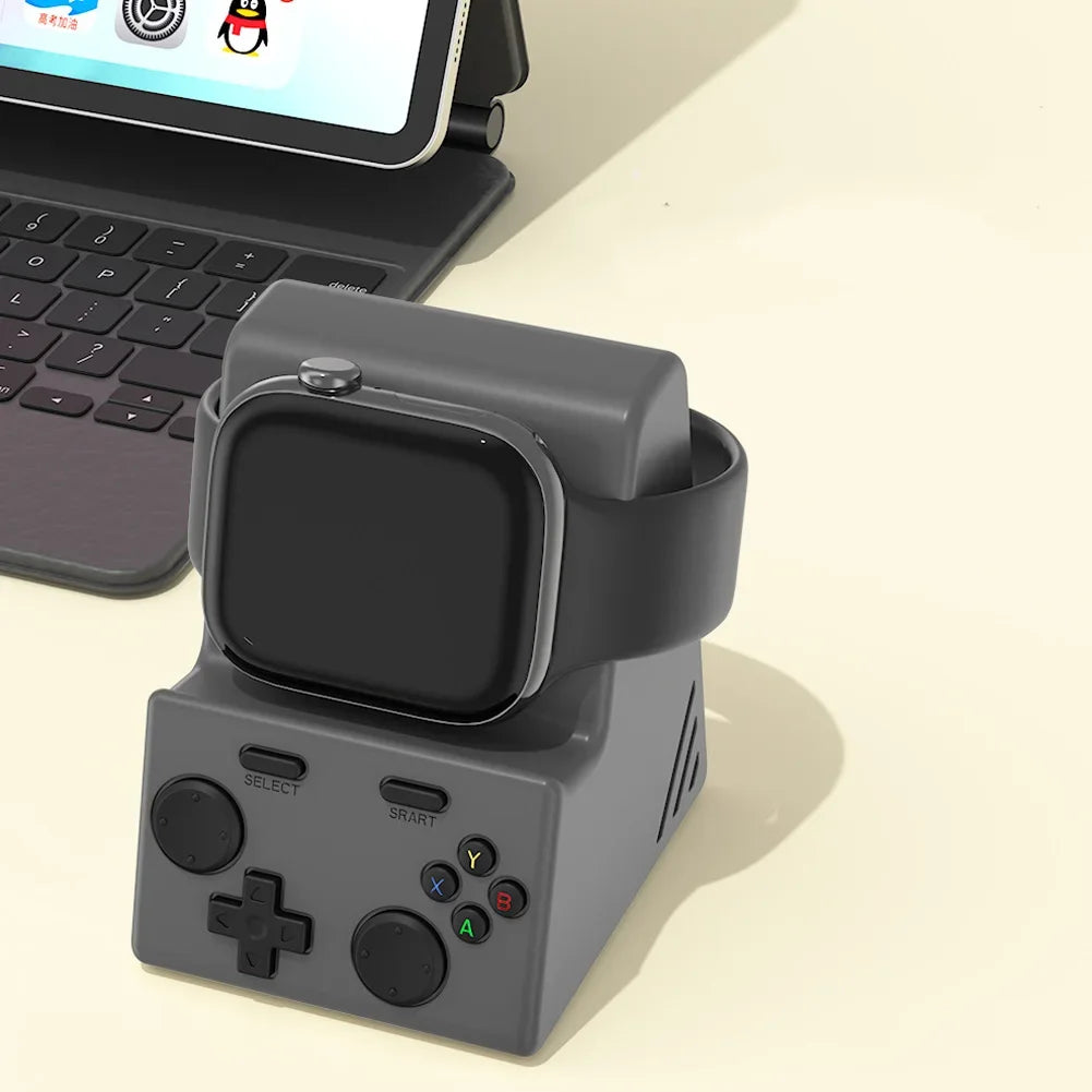 Game Console Silicone Apple Watch Charger Stand & Cable Organizer