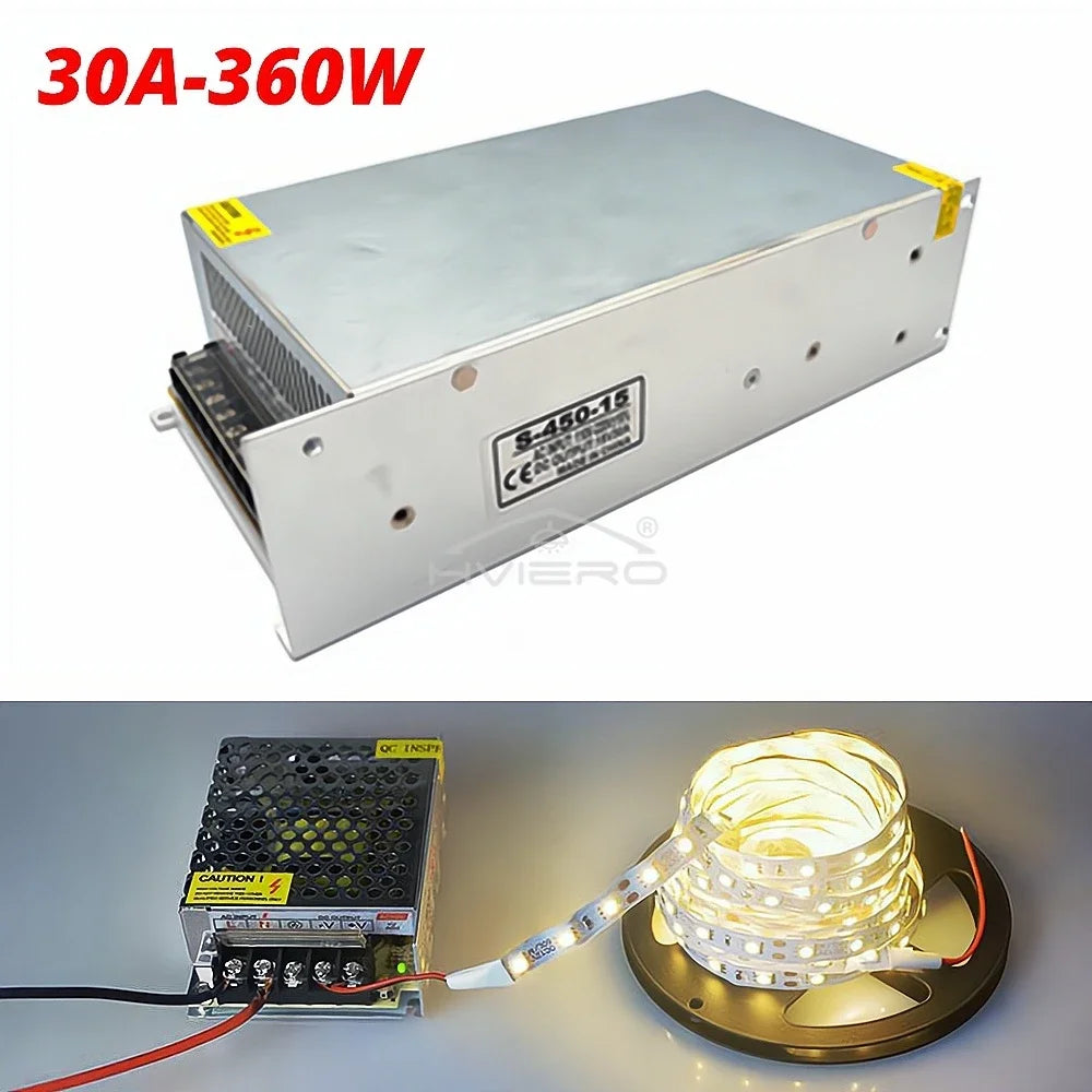 DC 12V Switching Power Supply Adapter for LED Strip Lights