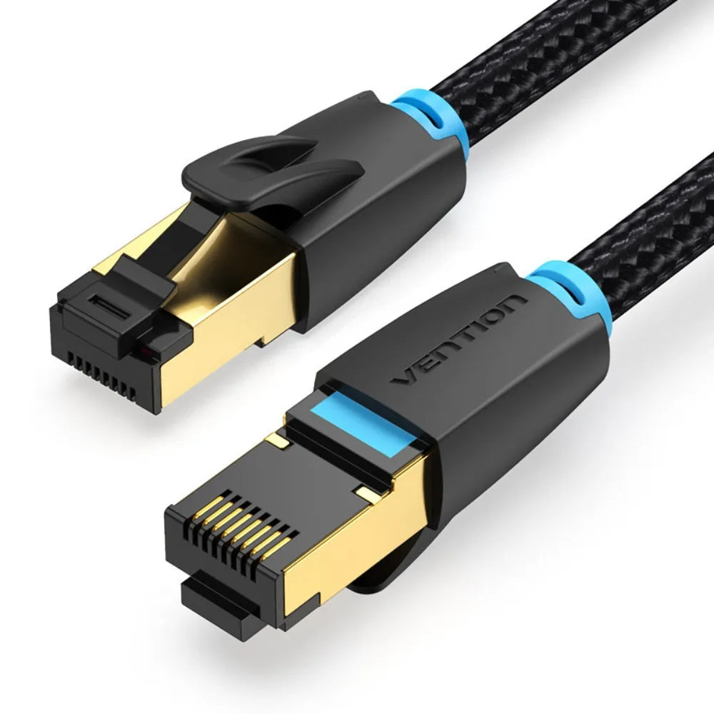 Copper Wire Ethernet Extension Cord Double Shield Durable CAT8 Ethernet Cable Round Head High Speed Cat 8 Patch Cable Laptop Oasis Select 1m