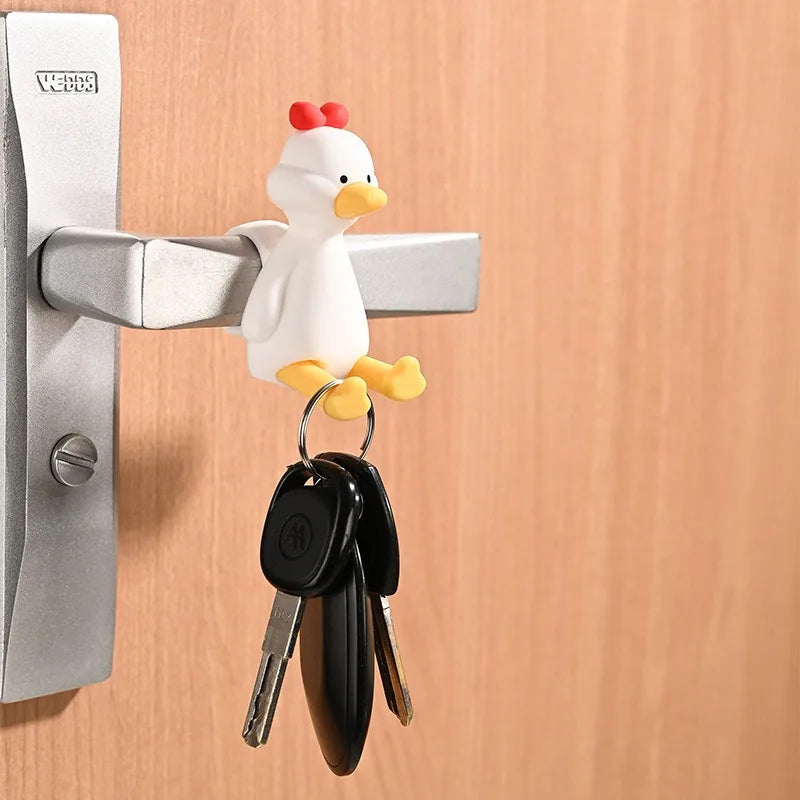 Creative Silicone Duck Anti-collision Door Stopper 3D Duck Door Handle Protective Cover Bedroom Study Silent Door Stopper Oasis Select