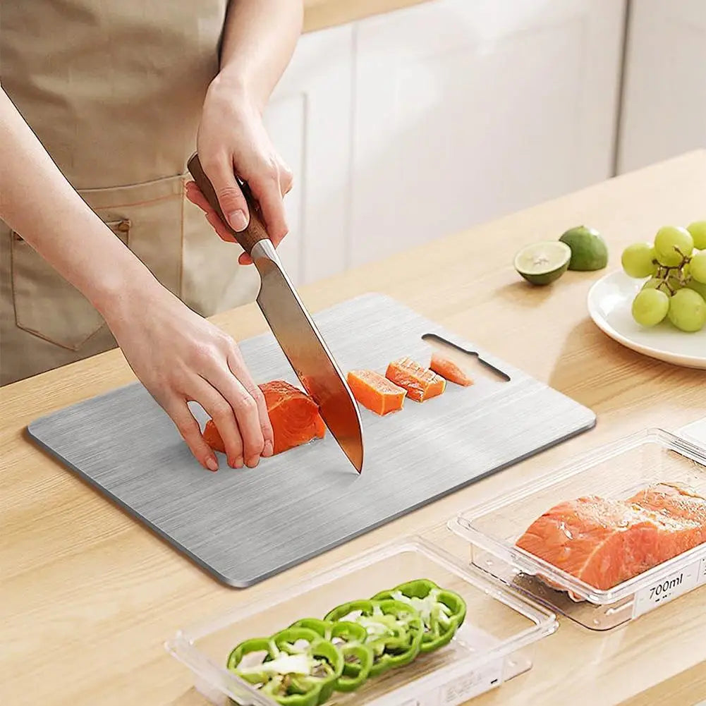 304 Stainless Steel Cutting Board – Double Sided Food Grade Stainless Cutting Board Oasis Select