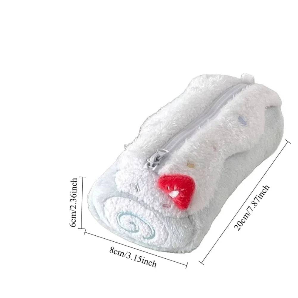 Plush Pencil Case, Cute Stationery Bag, Plush High-value Student Large Capacity Stationery Box Oasis Select