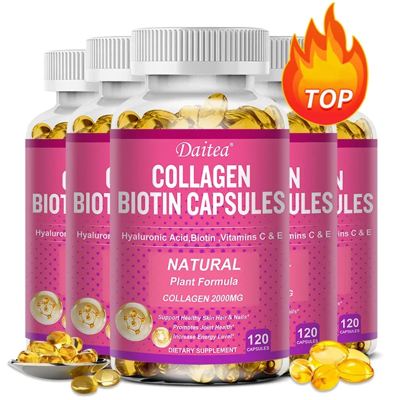 Collagen Biotin Supplement – Hair, Skin, Nails & Energy Boost