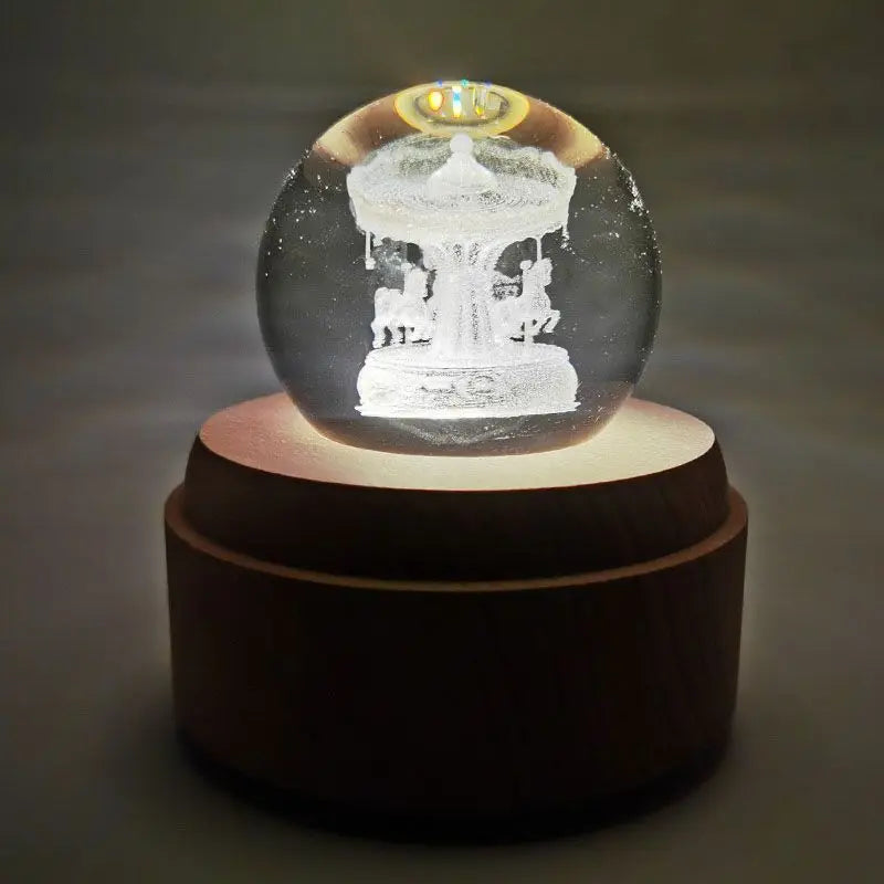 Music Box Music Box Crystal Ball Merry-go-round Birthday Dream Gift for Boys and Girls Oasis Select