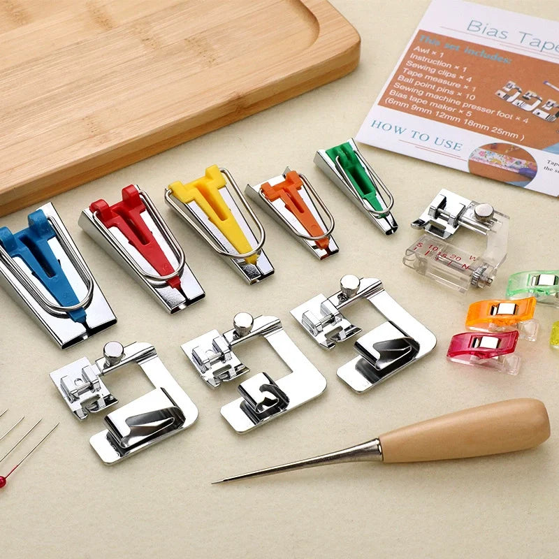 Sewing Accessories Bias Tape Makers - 4 size 25mm 18mm 12mm 6mm Sewing Quilting Hemming Sewing Tools Oasis Select