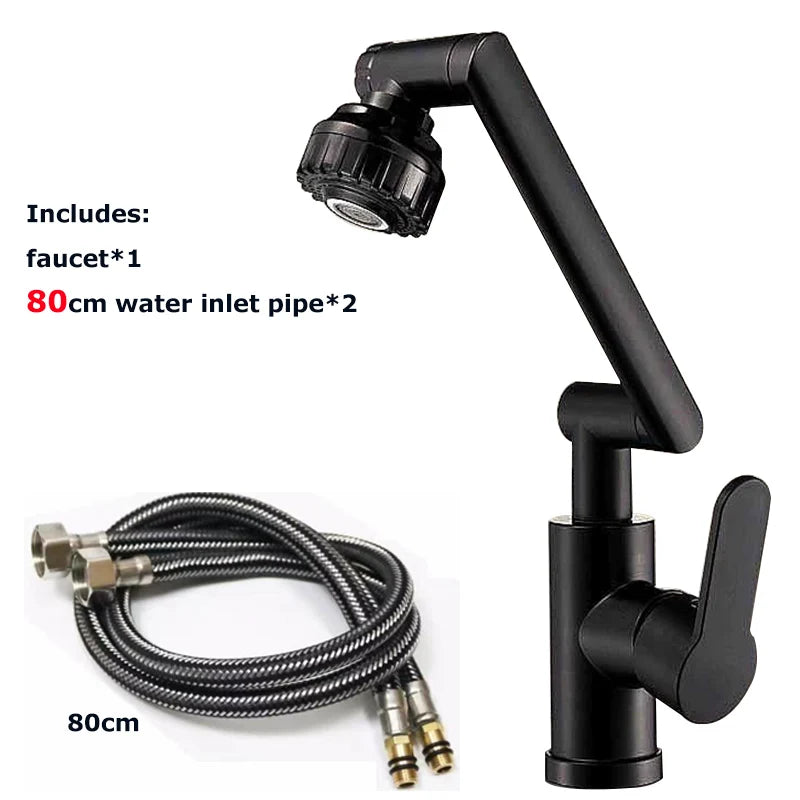 Rotating Dual-Mode Kitchen & Bathroom Faucet – Hot & Cold