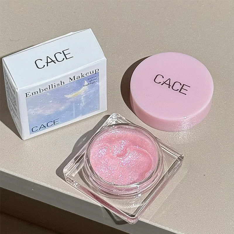 CACE Diamond Glitter Highlighter Cream – Pearl Silver Shimmer