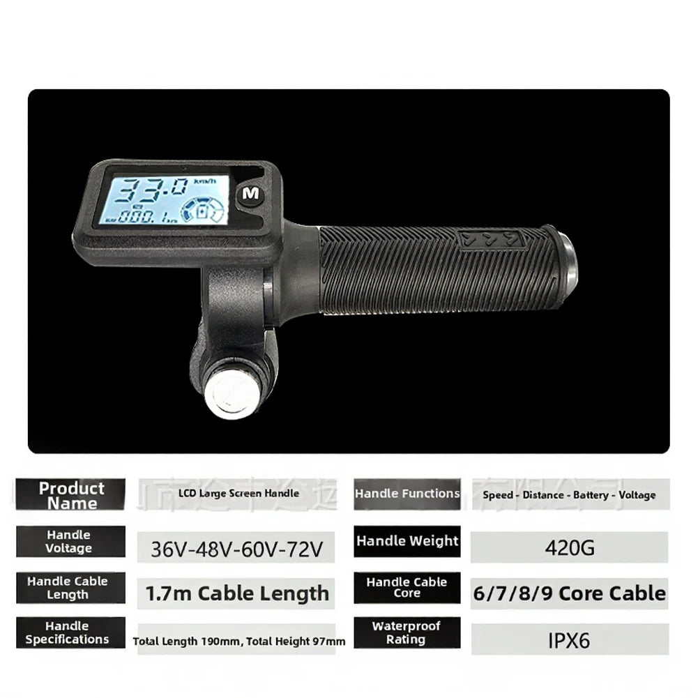 Electric Scooter Throttle Grip with 6-Pin Hall Interface for Speed Control on Ebikes and Motorized Bicycle Projects Oasis Select