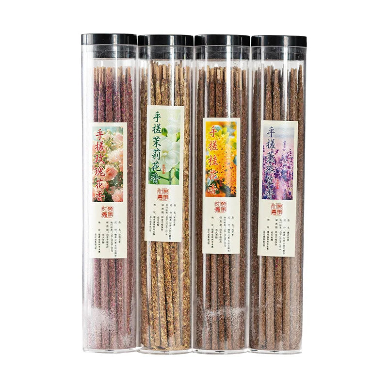 1 Box 40pcs Natural Handmade Rose Incense Sticks Organic Lavender, Jasmine, Osmanthus Home Fragrance Stick Incenses Oasis Select