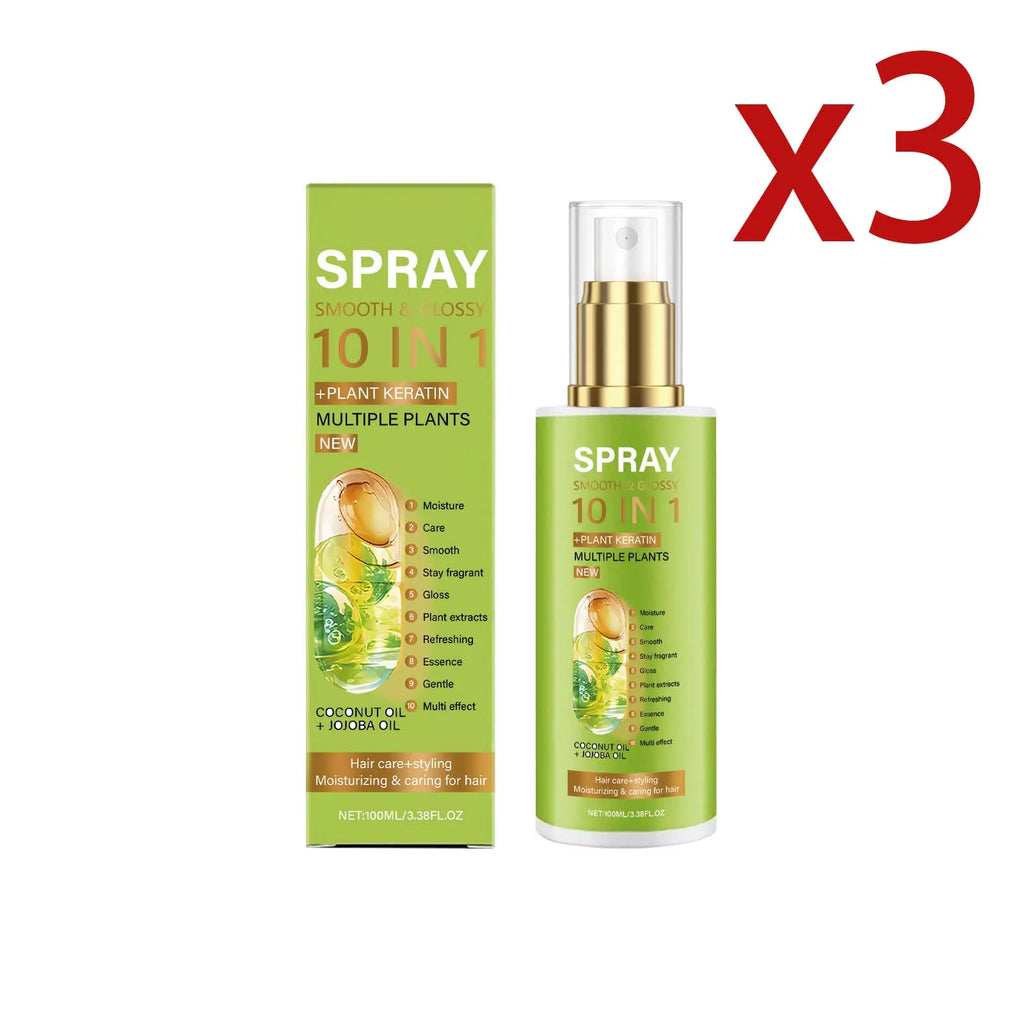 Plant Keratin Hair Care Spray Deep Moisturizing Improve Damaged Hair Quality Relieve Dryness Gloss Nourishing Hair Essence Spray Oasis Select 3x100ml