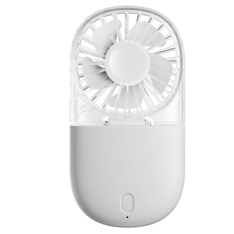 URGGU Portable USB Fan – 5-Speed Handheld & Desktop Transparent