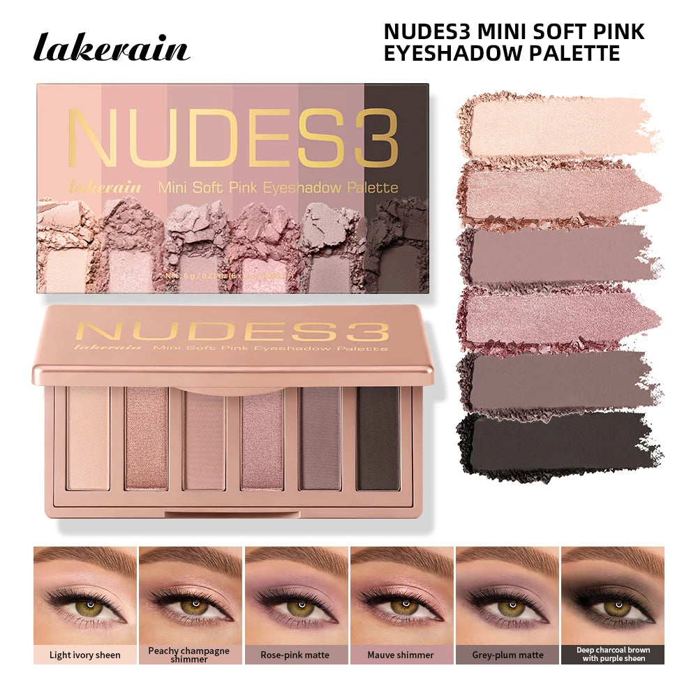 Eyeshadow Palette Long-Lasting Eye Makeup Rich Pigment Neutral Shades Blendable Color Matte Nudes Eyeshadow Palette Woman Makeup Oasis Select 1 pc