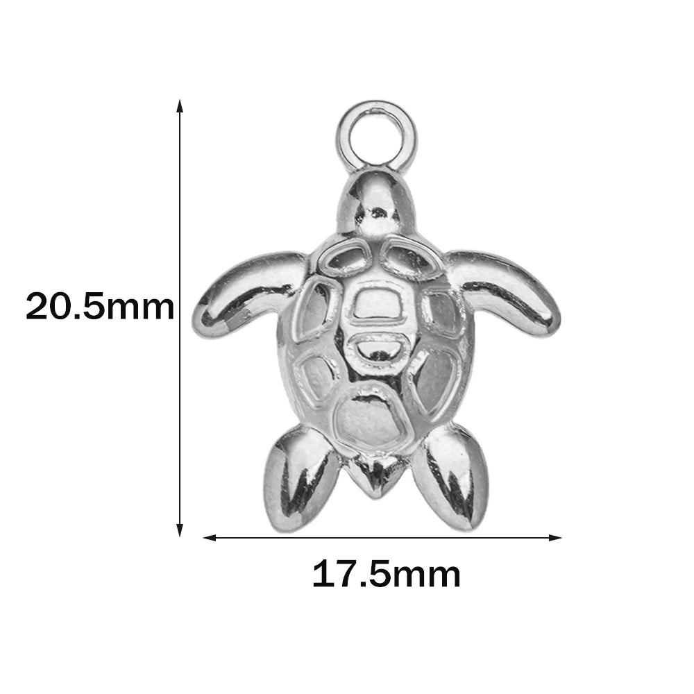 10pcs Stainless Steel Summer Beach Charms Starfish Seashell Conch Pendants for DIY Bracelet Necklace Earrings Jewelry Making Oasis Select Steel 17x20mm 10 Pieces