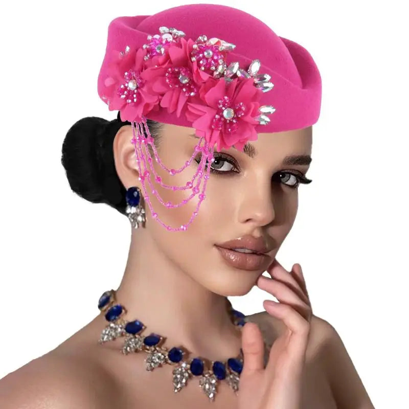Women's British Retro Beret | 3D Floral Vintage Hat