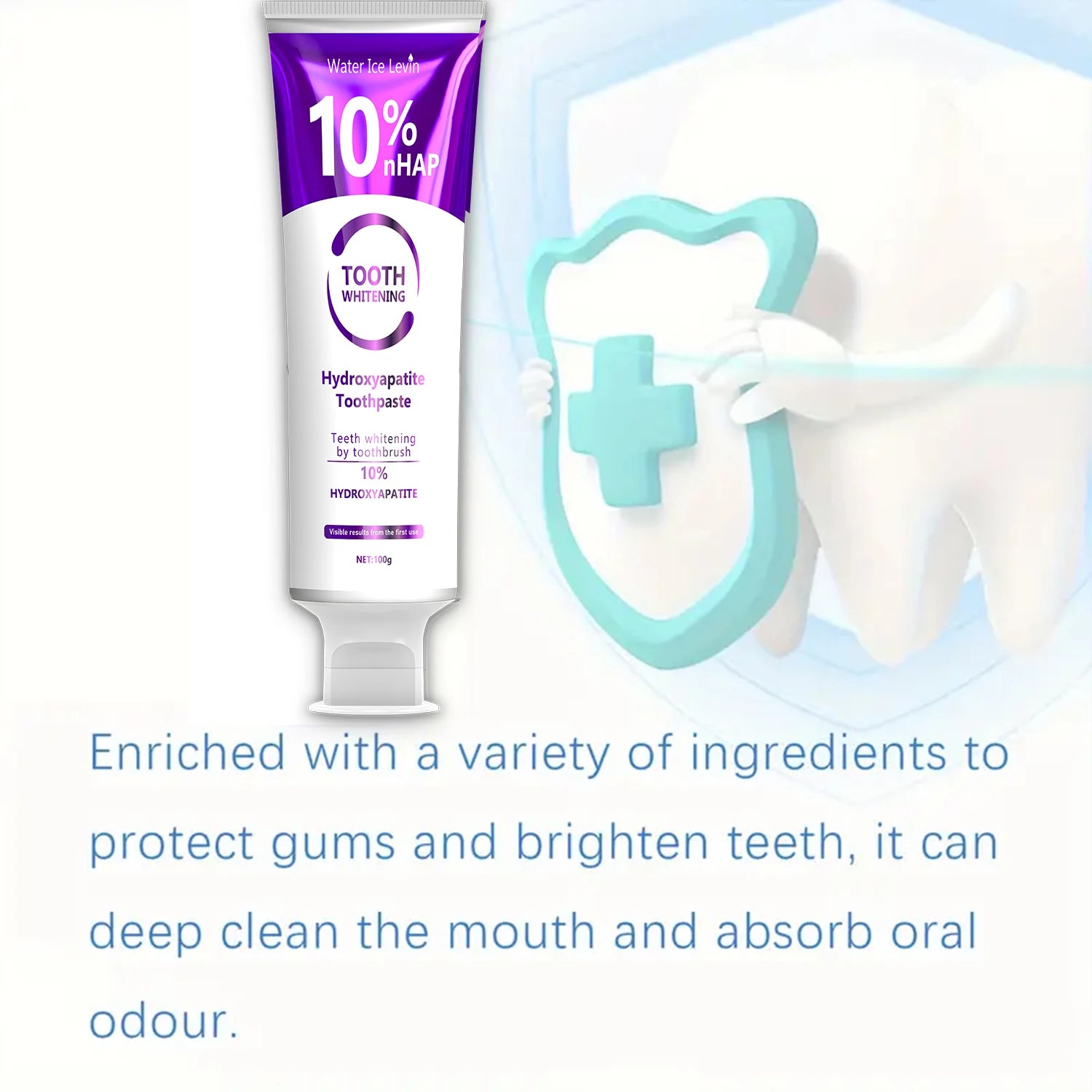 Oxide Teeth Whitening Hydroxyapatite Toothpaste Toothbrush for Whitening Teeth 10% Hydroxyapatite Visible Results Upon First Use Oasis Select