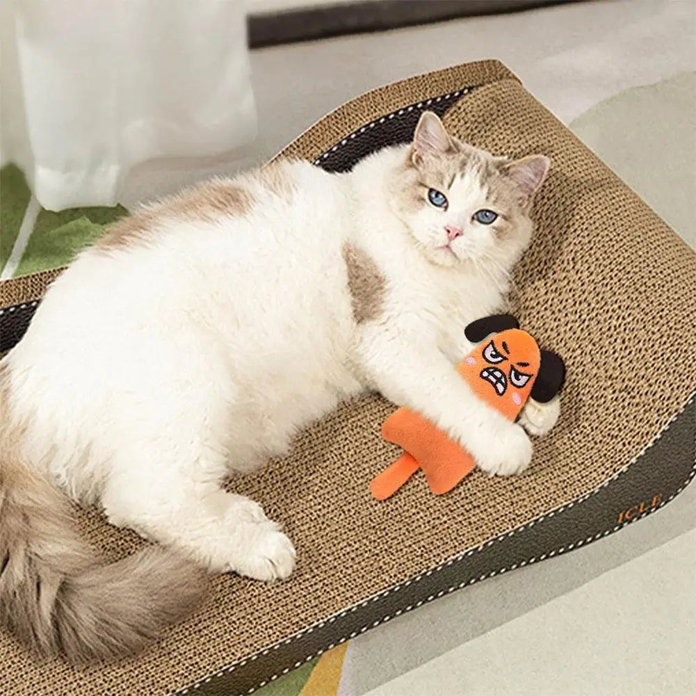 Catnip Plush Cat Toy – Cartoon Expression Crinkle Mouse