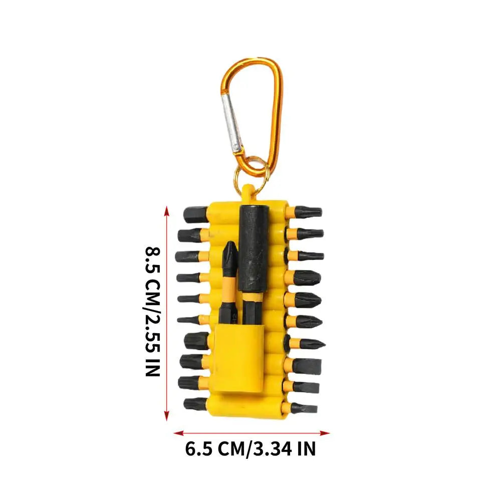 Screwdriver Bit 22 Pcs Impact Screwdriver Bits Set with Organizer Sleeve Magnetic S2 Steel Multi Driver Bits and 1Pc Bit Holder Oasis Select Yellow