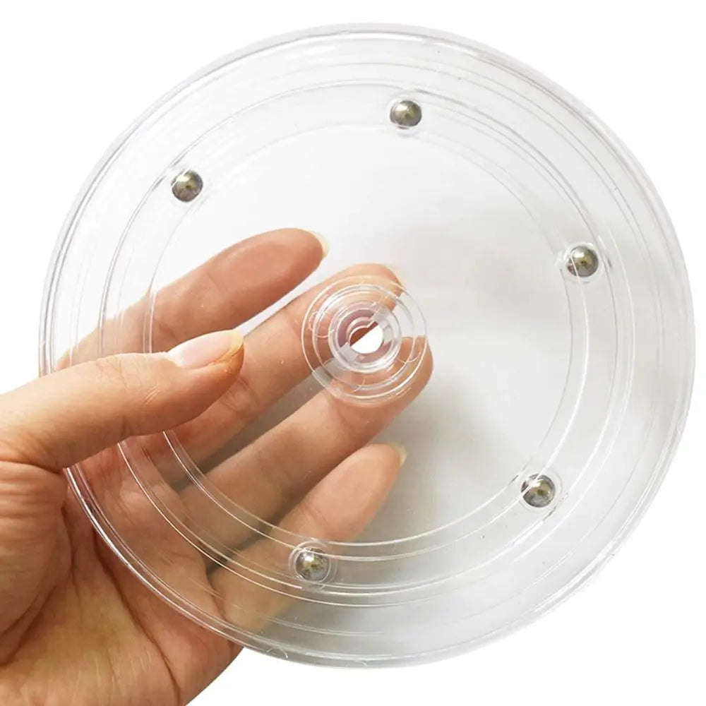 Creative 360-Degree Acrylic Turntable Transparent Round Rotating Display Stand Clear Plastic 360-Degree Rotary Table Antique Oasis Select