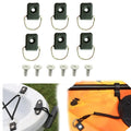 6PC Canoe Kayak D Rings Fitting Outfitting Fishing Rigging Bungee Kit Accessory with Screws Oasis Select 6 Pieces