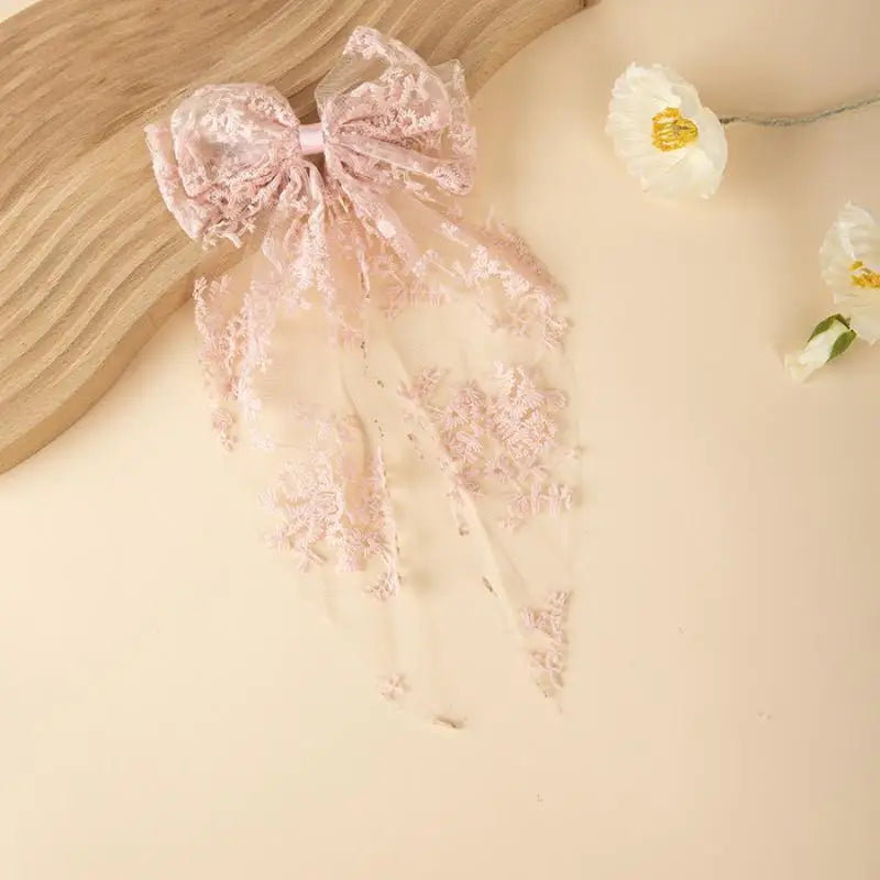 Girls Lace Swallowtail Bow Hair Clip – Princess Hairpin Gift Girls Hair Clip Oasis Select A3