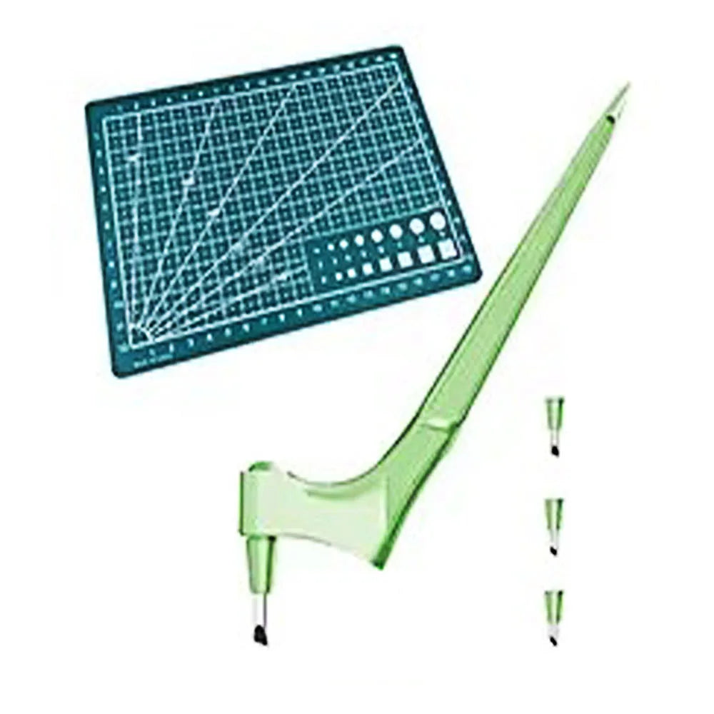1/5/6Sets Craft Cutting Tools With 360 Degree Rotating Blade Paper-Cutter Art Carving Pen Tool Stainless Steel Cutter Knife Oasis Select green set