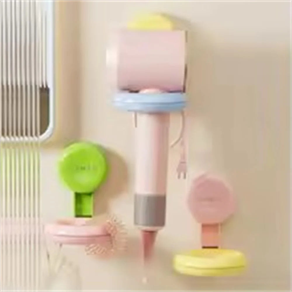 UFORU Wall-mounted hair dryer shelf Household bathroom punch-free portable sucker dopamine organizer Oasis Select