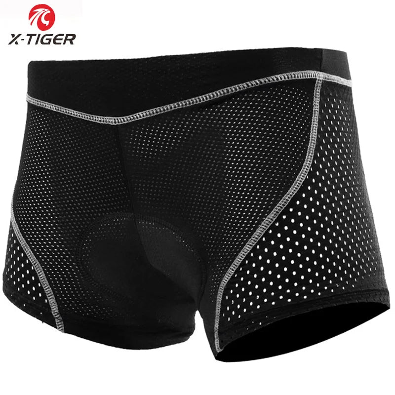 X-TIGER Men's Cycling Underwear with 5D Gel Cushioned MTB Boxer Cycling Shorts Road Cycling Underwear Cycling Equipment Oasis Select