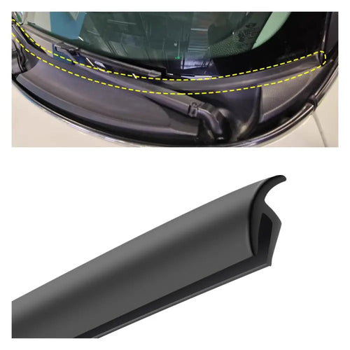 1.7M/5.6Ft Length Car Windshield Cowl Rubber Seal Strip H-Shape Profile Rubber Auto Front Rear Windshield Seal Black Oasis Select