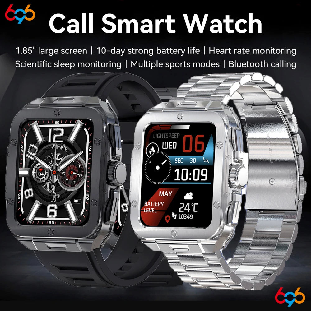 Health heartrate Monitor BT Call Smartwatch Women 1.85" HD Screen Smart Watch Men Fitness Tracker AI Voice Assistant Oasis Select