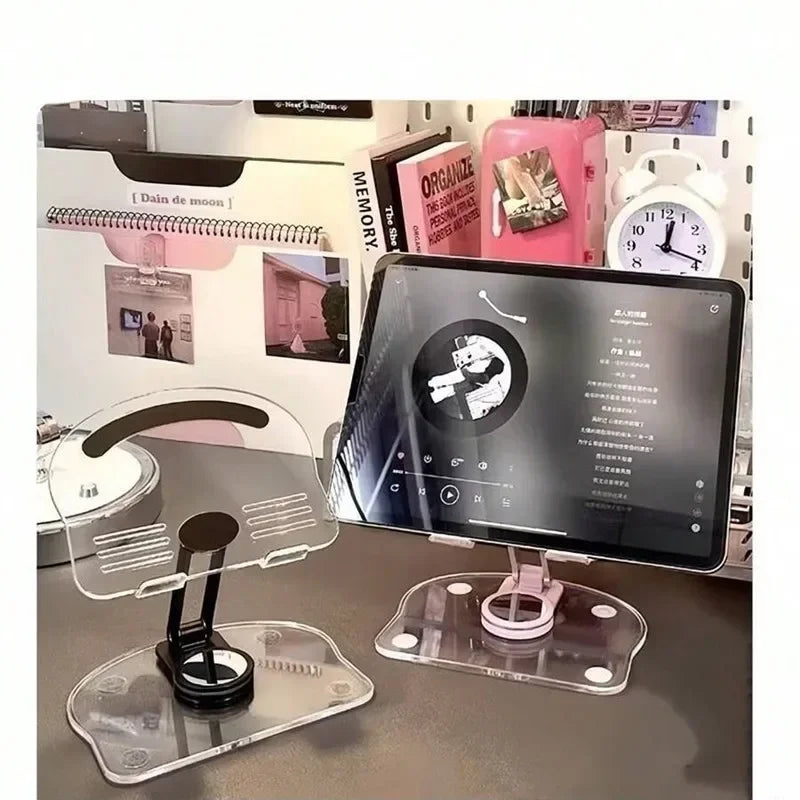 Universal Foldable Mobile Phone Holder 360 Degree Rotating Swivel Tablet Riser Anti Slip Height Adjustable for iPad/iPhone Stand Oasis Select
