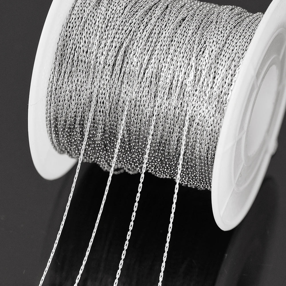 2M 10M 0.5mm Stainless Steel Thin Gold Cable Link Snake Chain for DIY Necklace Earrings Anklet Jewelry Making Supplies Bulk Oasis Select