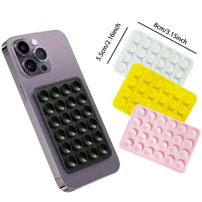 Silicone Suction Cup Phone Holder Mat | Anti-Slip Wall Mount