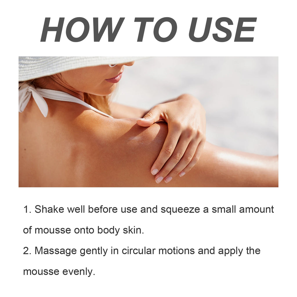 Tanning Accelerator Mousse Summer Skin Self Tanner Natural Glow Body Bronzer Sunbathing Keep Moisturizing Sunless Tanning Lotion Oasis Select