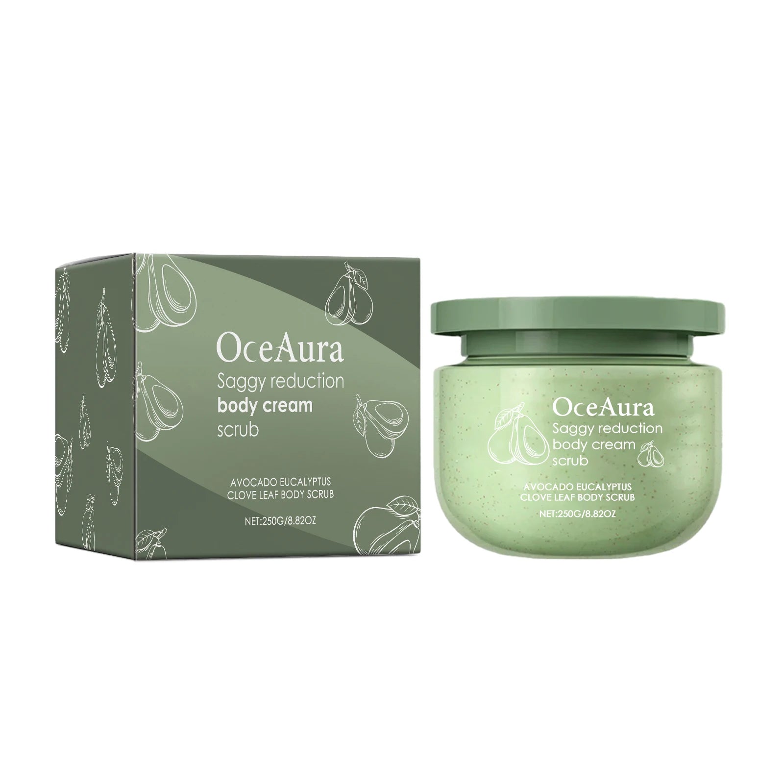 The Firming Body Avocado Scrub Effectively Removes Cellulite Promotes Metabolism Deeply Cleanses Skin Exfoliates Moisturizes Oasis Select 250g boxed